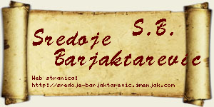 Sredoje Barjaktarević vizit kartica
